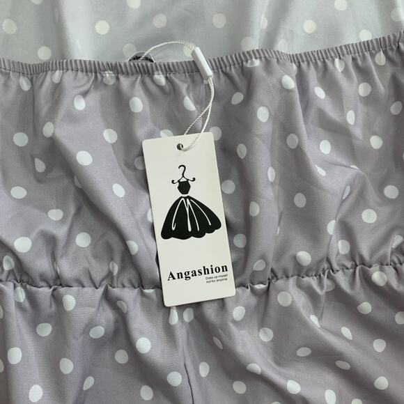 NWT Gray Polka Dot Halter Top Romper Small - Picture 7 of 10